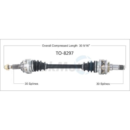 Surtrack Axle Cv Axle Shaft, To-8297 TO-8297
